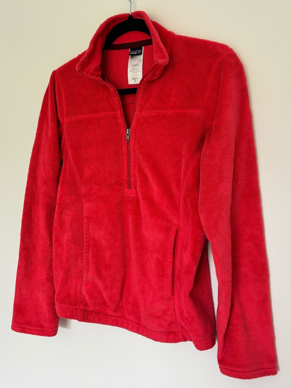 Patagonia Pink Teddy Fleece Quarter-Zip Pullover Sweater - Women’s XS